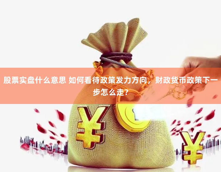 股票实盘什么意思 如何看待政策发力方向，财政货币政策下一步怎么走？