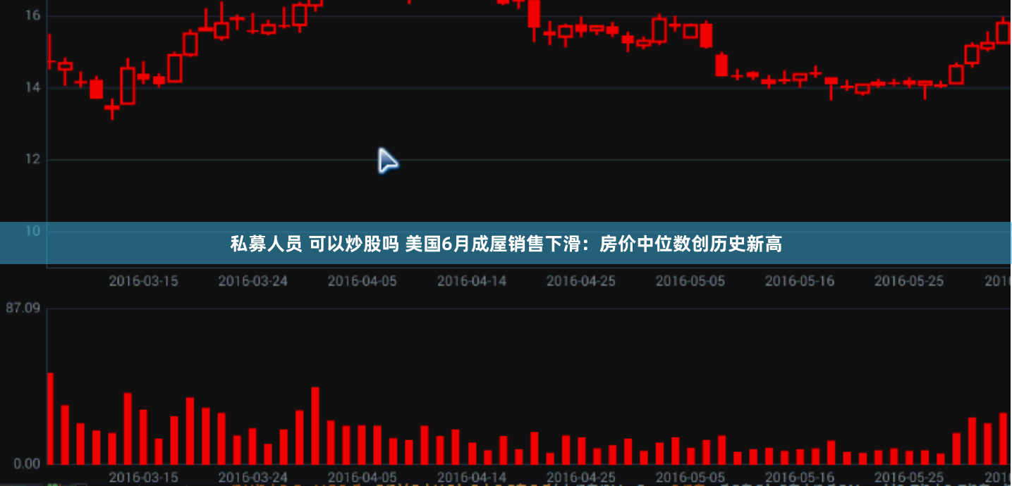 私募人员 可以炒股吗 美国6月成屋销售下滑：房价中位数创历史新高
