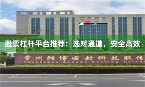 股票杠杆平台推荐:选对通道,安全高效